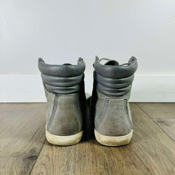 Timberland Dausette Women’s 8.5 Gray Nubuck High Sneaker Boot Ortholite A1H26 - Picture 6 of 9